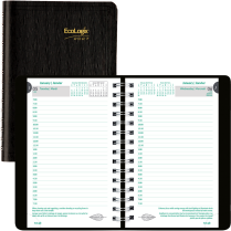 Blueline&reg; EcoLogix&reg; Daily Diary 8" x 5" Bilingual Black