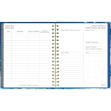 Blueline&reg; Weekly/Monthly Planner Hard Cover 9-1/4" x 7-1/4" Bilingual Celestial