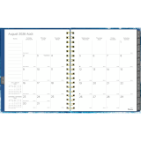 Blueline&reg; Weekly/Monthly Planner Hard Cover 9-1/4" x 7-1/4" Bilingual Celestial