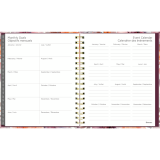 Blueline&reg; Floral Blush Monthly Planner Hard Cover 11" x 8-1/2" Bilingual Floral Blush