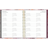 Blueline&reg; Floral Blush Monthly Planner Hard Cover 11" x 8-1/2" Bilingual Floral Blush