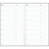 Blueline&reg; Essential Weekly 6"x3-1/2" Bilingual Black