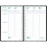 Blueline&reg; Timanager&reg; Weekly Planner English 9-1/6"x5-7/8" Black