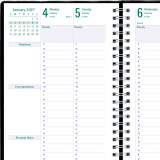 Blueline&reg; Timanager&reg; Weekly Planner English 9-1/6"x5-7/8" Black