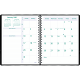 Blueline&reg; Timanager&reg; Weekly/Monthly Business Diary Twin Wire 11x8-1/2" English Black