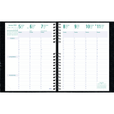 Blueline&reg; Timanager&reg; CoilPro&trade; Weekly Business Diary 11"x8-1/2" English Black
