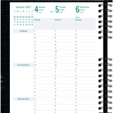 Blueline&reg; Timanager&reg; CoilPro&trade; Weekly Business Diary 11"x8-1/2" English Black