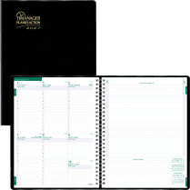 Blueline&reg; Timanager&reg; Planifi-Action&reg; Weekly Planner 11"x8-1/2" Bilingual Black