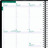 Blueline&reg; Timanager&reg; Planifi-Action&reg; Weekly Planner 11"x8-1/2" Bilingual Black