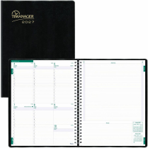 Blueline&reg; Timanager&reg; Weekly Planner 11"x8-1/2" English Black