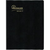 Blueline&reg; Timanager&reg; Weekly Planner 11"x8-1/2" English Black