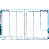 Blueline&reg; Essential Weekly Planner Soft Cover 10-3/4" x 8-1/2" Bilingual Cherry Blossoms