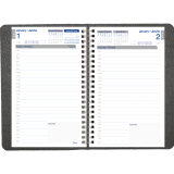 Blueline&reg; Net Zero Carbon&trade; Daily Planner 8" x 5" Bilingual Black