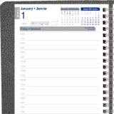 Blueline&reg; Net Zero Carbon&trade; Daily Planner 8" x 5" Bilingual Black