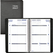 Blueline&reg; Net Zero Carbon&trade; Weekly Planner 8"x5" Bilingual Black