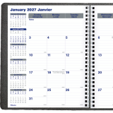 Blueline&reg; Net Zero Carbon&trade; Monthly Planners 9-1/4"x7-1/4" Bilingual Black
