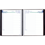 Blueline&reg; Essential Daily Planner 11"x8-1/2" Bilingual Black