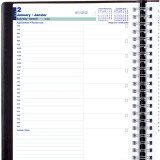 Blueline&reg; Essential Daily Planner 11"x8-1/2" Bilingual Black