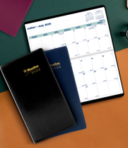 Blueline&reg; Essential Monthly Pocket Planners 6-1/2"x3-1/2" Bilingual Assorted Colours