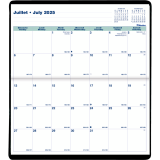Blueline&reg; Essential Monthly Pocket Planners 6-1/2"x3-1/2" Bilingual Assorted Colours