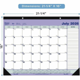 Blueline&reg; Academic Monthly Desk Pad 21-1/4"x16" English
