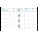 Blueline&reg; Timanager&reg; Planifi-Action&reg; Weekly/Monthly Planner Vinyl Cover 8-1/2" x 6-3/4" Bilingual Black