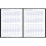 Blueline&reg; Timanager&reg; Planifi-Action&reg; Weekly/Monthly Planner Vinyl Cover 8-1/2" x 6-3/4" Bilingual Black