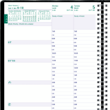 Blueline&reg; Timanager&reg; Planifi-Action&reg; Weekly/Monthly Planner Vinyl Cover 8-1/2" x 6-3/4" Bilingual Black