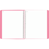 Blueline&reg; Timanager&reg; Planifi-Action&reg; Pink Daisy Weekly Planner Twin Wire Soft Cover 8-1/2"x6-3/4" Flexible Cover Pink Bilingual