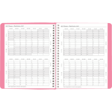 Blueline&reg; Timanager&reg; Planifi-Action&reg; Pink Daisy Weekly Planner Twin Wire Soft Cover 8-1/2"x6-3/4" Flexible Cover Pink Bilingual