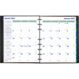 Blueline&reg; MiracleBind&trade; CoilPro&trade; Monthly Planner Hard Cover 9-1/4"x7-1/4" Bilingual Black