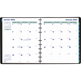 Blueline&reg; MiracleBind&trade; Monthly Planner Soft Cover 11" x 9-1/16" Bilingual Black