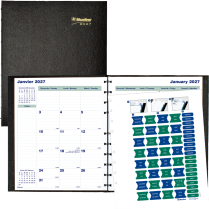 Blueline&reg; MiracleBind&trade; CoilPro&trade; Monthly Planner 11"x9-1/16" Bilingual Black