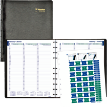 Blueline&reg; MiracleBind&trade; Weekly Planner Soft Cover 11x9-1/16" Bilingual Black