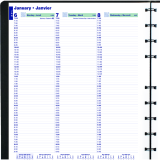 Blueline&reg; MiracleBind&trade; Weekly Planner Soft Cover 11x9-1/16" Bilingual Black