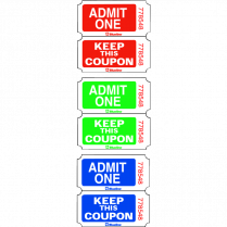 Blueline&reg; Admission Tickets Double English 2,000/roll