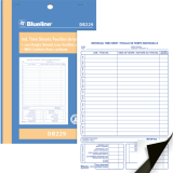 Blueline&reg; Carbon Time Sheet 100 sheets 5-3/8"x8" Bilingual