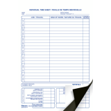 Blueline&reg; Carbon Time Sheet 100 sheets 5-3/8"x8" Bilingual
