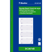 Blueline&reg; Receipt Book 2-Part 140 sets Bilingual
