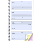 Blueline&reg; Receipt Book 3-Part 100 sets Bilingual