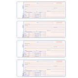 Blueline&reg; Security Receipts 2-part 4/page 10-7/8"x8" English