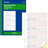 Blueline&reg; Security Receipts 2-part 4/page 10-7/8"x8" English