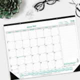 Brownline&reg; Ecologix&trade; Monthly Desk Pad 22"x17" English