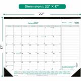 Brownline&reg; Ecologix&trade; Monthly Desk Pad 22"x17" English