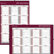 Brownline&reg; Laminated Wall Calendar 32"x48" English