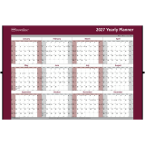 Brownline&reg; Laminated Wall Calendar 32"x48" English