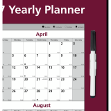 Brownline&reg; Laminated Wall Calendar 32"x48" English