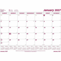 Brownline&reg; Monthly Desk/Wall Calendar Pad Refill 23-1/2x18-1/4" English