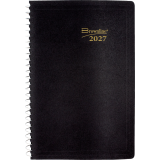 Brownline&reg; Essential Daily Planner 1PPD 8"x5" English Black