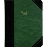 Brownline&reg; Traditional Daily Diary Hard Cover 8-1/8"x6-9/16" English Green